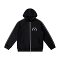 Coffee & Bjj Zip Up Hoodie Black and White